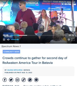 Crowds Continue To Gather For Second Day Of ReAwaken America Tour In Batavia