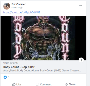 Eric Coomer May 31 2020 2 Cop Killer